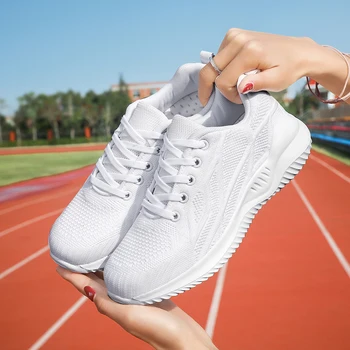 Moda Ayakkabı Kadın Rahat Hafif Tenis ayakkabıları Kadın Eğitmenler Yumuşak Alt spor ayakkabılar Platformu Koşu Tenis Feminino
