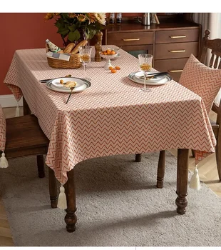 Modern minimalist masa örtüsü ıns tarzı jakarlı yemek masası örtüsü Amerikan toz geçirmez masa bayrağı kumaş çay masası mat Y6S2008