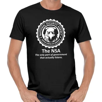 Nsa Ulusal Güvenlik Ajansı ABD Edward Snowden Desen Hediye komik tişört