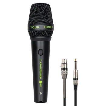 Profesyonel C350 Kablolu Mikrofon Karaoke Sahne Kullanımı Supercardioid Dinamik Vokal Mikrofon Metal Malzeme el mikrofonu