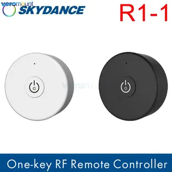 Siyah Beyaz Kabuk R1 - 1 Bir Anahtar RF Uzaktan Kumanda 2.4 G Parlaklık Taşınabilir Dimmer Mıknatıs Sıkışmış Düzeltme tek renkli LED şerit