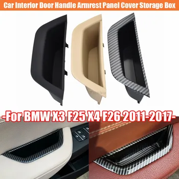 Sol Sağ Araba İç Kapı çekme kolu Kol Dayama Paneli saklama kutusu Kapak 51417250307 BMW İçin X3 X4 F25 F26 2011-2016 2017