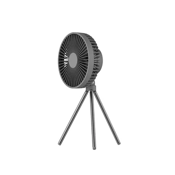 Taşınabilir Kamp Fan Şarj Edilebilir Çok Mini Fan USB Açık Kamp ışıklı tavan fanı tripod masaüstü standı Fan Gri
