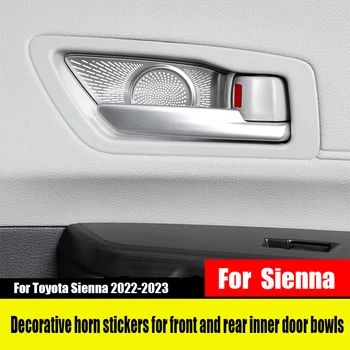 Toyota Sienna 2023 için 2022 2021 Ön kapı orta kapı iç kapı kase boynuz dekoratif sticker paslanmaz çelik malzeme