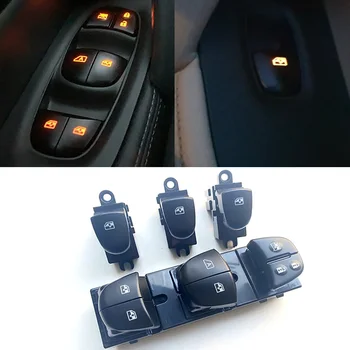 Turuncu 7 LED ışık Güç Pencere Anahtarı/Tek Pencere anahtarı İçin LED İle Nissan Qashqai J11 / Altima / Sylphy / Tiida / X-Trail