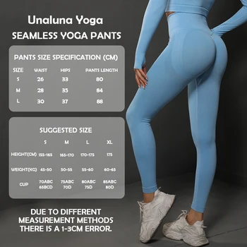 Unaluna Dikişsiz Tayt Spor Push Up Spor Tayt Kadınlar Yüksek Bel Kalça Kaldırma Yoga Pantolon egzersiz kıyafetleri Spor Salonu