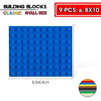 Yapı taşı temel aksesuarlar çift taraflı alt plaka 8X10 delik eğitici yaratıcı uyumlu marka yapı blok oyuncaklar