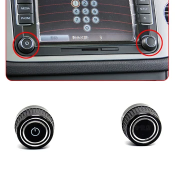 Yeni İç Bilgi Radyo CD GPS Ekran başlatma anahtarı Ses Düğmesi Volkswagen Polo 5 İçin 6R MK5 GTI Vento Aksesuarları