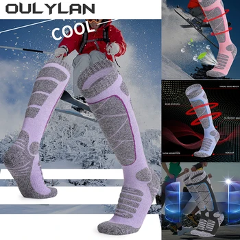 Yeni Kış Erkek Kadın Termal Kayak Çorap Sıcak Bisiklet Futbol Snowboard Çorap Kalınlaşmış Yüksek Tüp Nem Emme Çorap