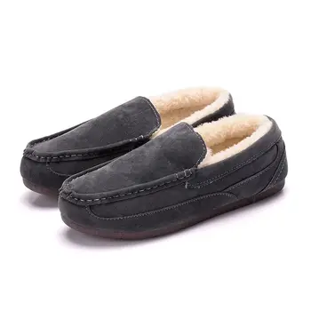 Yeni Kış Trendi erkek ayakkabıları Artı Kadife Kalın Sıcak Vahşi Rahat Bezelye Ayakkabı Basit Rahat Nefes kaymaz pamuklu ayakkabılar