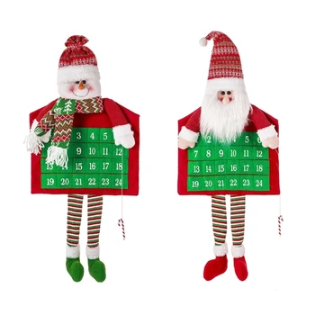 Yeni Noel Geri Sayım Asılı Dekorasyon Noel Baba / Kardan Adam Geri Sayım Takvimi