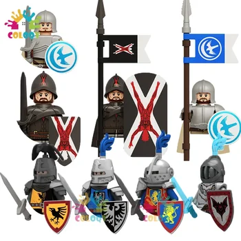 Yeni Çocuk Oyuncakları Orta Yaş Şövalyeleri Yapı Taşları Karga Şövalye Piyade Mini Aksiyon Figürleri Juguetes Çocuklar İçin Noel Hediyeleri