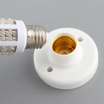 YENİ Pratik Beyaz E27 led ışık soketi AB Tak Tutucu Adaptörü Dönüştürücü ON/OFF Ampul Lamba
