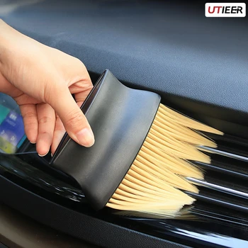 Yumuşak Saç Araba Klima Temizleme Fırçası Tekrarlanabilir Araba Detaylandırma Hava Çıkış Vent Fırçalar Toz Temizleyici Araba Yıkama Parçaları