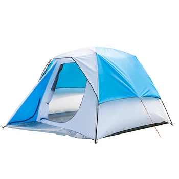 Yüksek kalite düşük fiyat toptan açık lüks büyük aile boyutu su geçirmez katlanır yürüyüş çadırı 6 kişiye kadar çadır açık
