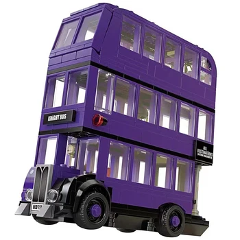 Çift katlı otobüs yapı blok oyuncaklar Büyülü Şövalyeleri kitap tuğla çocuklar için çocuk Hediye
