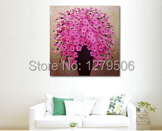 Ücretsiz kargo saf el boyama yağlıboya modern dekoratif resim sergisi resim hiçbir iç çerçeve duvar kalın yağ çiçek
