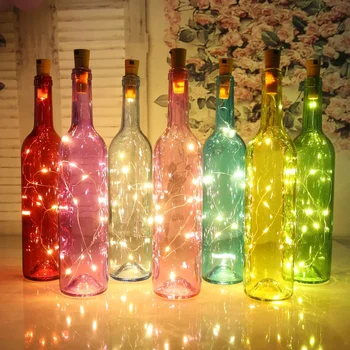Şişe dize ışık LED şarap şişesi mantarı ışık dize peri bar için çelenk düğün noel partisi doğum günü dekorasyon ev
